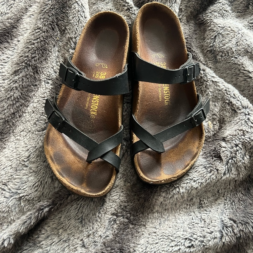 Black Birkenstock sandals!